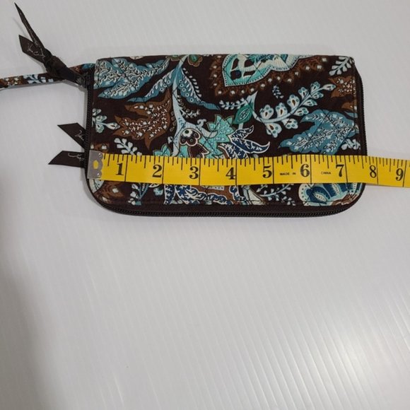 VERA BRADLEY Zip Around Wallet Java Blue Pattern NWOT - Picture 6 of 8